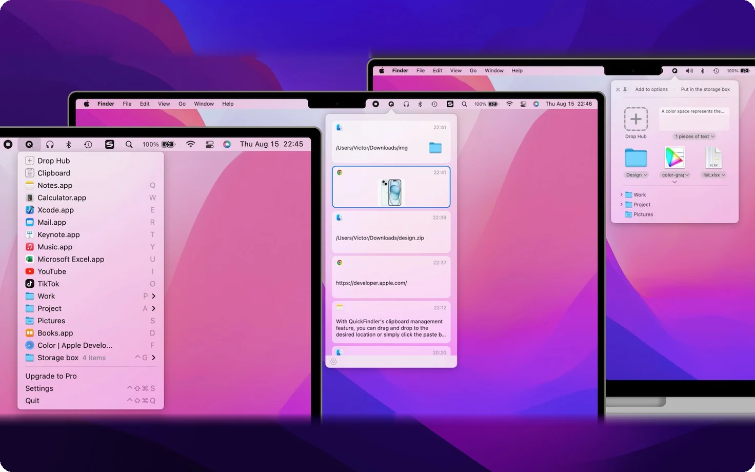 QuickFindler — macOS 快捷键、拖拽与剪贴板工具